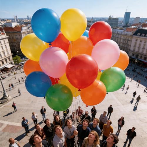 Image of Balloons Birthday Decorations Party Balloons - 100 Pack Balloon 12 inch for Birthday Bridal Shower Wedding Party Decorations