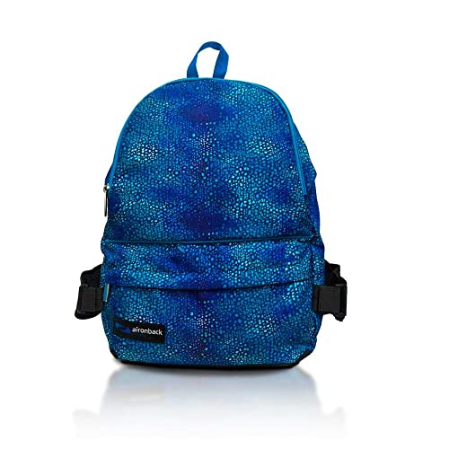 Aironback Mochila Escolar sistema AIR PUMP ergonómica con sistema de cámaras de aire. AYUDA al equilibrio y a la posición de la espalda (Azul)