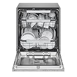 LG DB597TXS, Energieklasse A -20%, vollintegrierbarer Geschirrspüler, Spülmaschine mit Besteckschublade, automatische Türöffnung bei Trocknung, Dampfreinigung, besonders leise, Silber