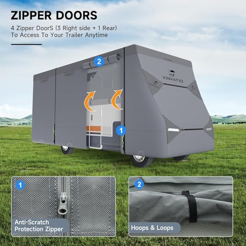 Image of VINPATIO Class C RV Cover Fits 29-32ft, Waterproof Class C Motorhome Cover