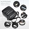 SPAHER Small Shoulder Bags Men Messenger Business Bag PU Leather Handbags Crossbody Satchel Sling Waterproof Travel Bag Daily Man Bag Gift with Adjustable Shoulder Strap for Mini Ipad Black #3