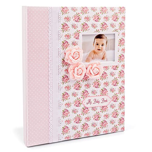 Image of Baby Book Memory – Keepsake Album Baby Girl First 5 Year Events Pregnancy to Age 5 – Pink