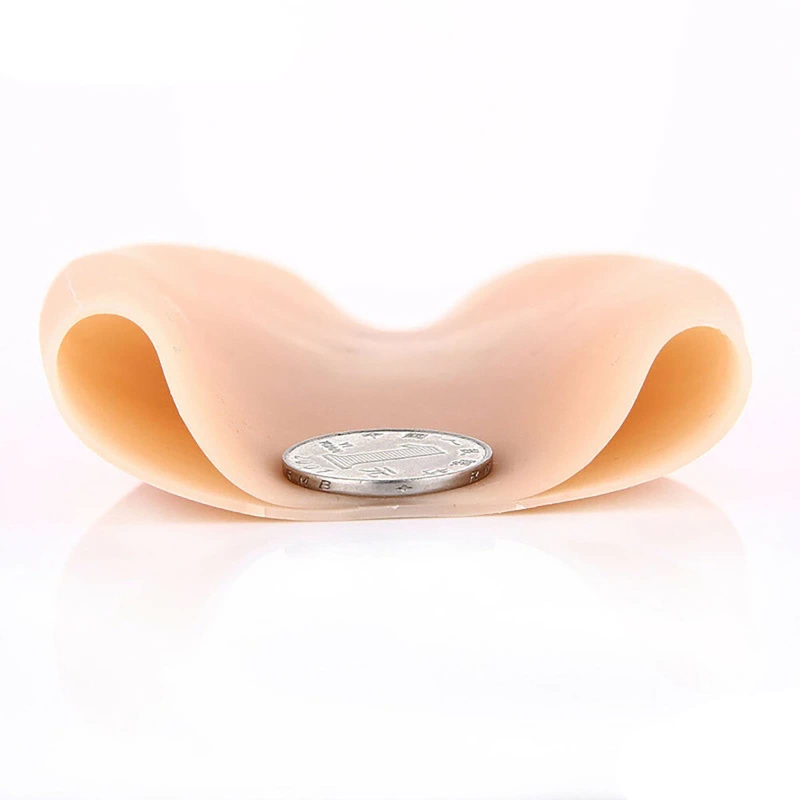paio di finti polpacci in silicone, manicotto in silicone realistico, gamba finta per correttore di polpacci indossabile, gambe storte o sottili, maniche per la copertura delle cicatrici delle bracc