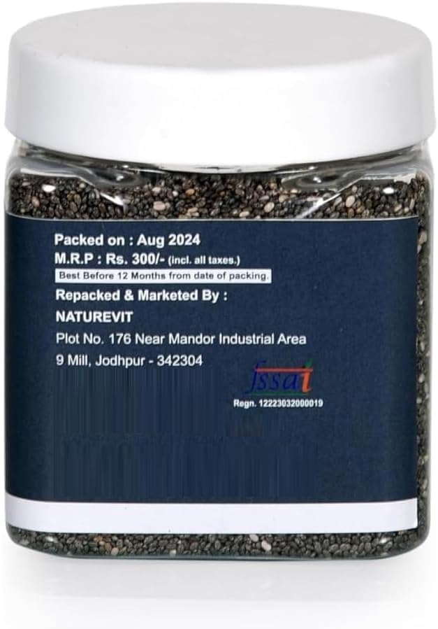 DK Chia Seeds, 250g | Seeds for Eating | Rich in Calcium, Protein & Fibre | No Dust, Sticks and Impurities | Premium