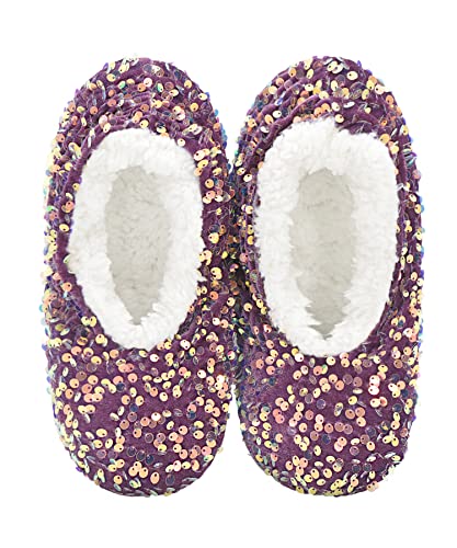 Image of Panda Bros Womens Ballerina Sequin Slippers, Bling House Slippers With Grippers