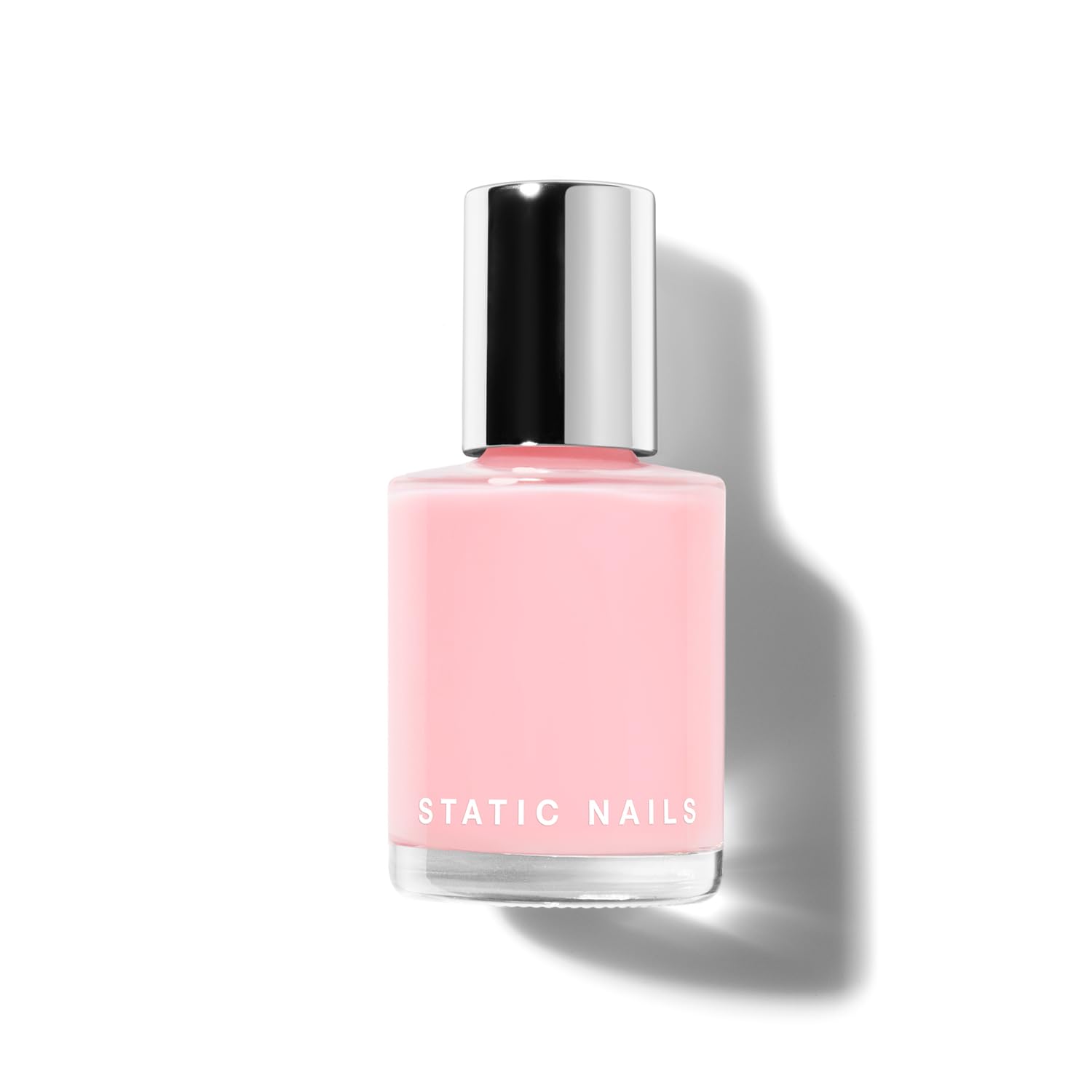 Static Nails 5-in-1 Rapid Growth Treatment Polish, Clinically Proven Hardener & Strengthener, Built-in Top & Base Coat, Quick Dry Formula, Repairs & Lengthens – Signature Pink (Light Pink) 0.4 Fl Oz