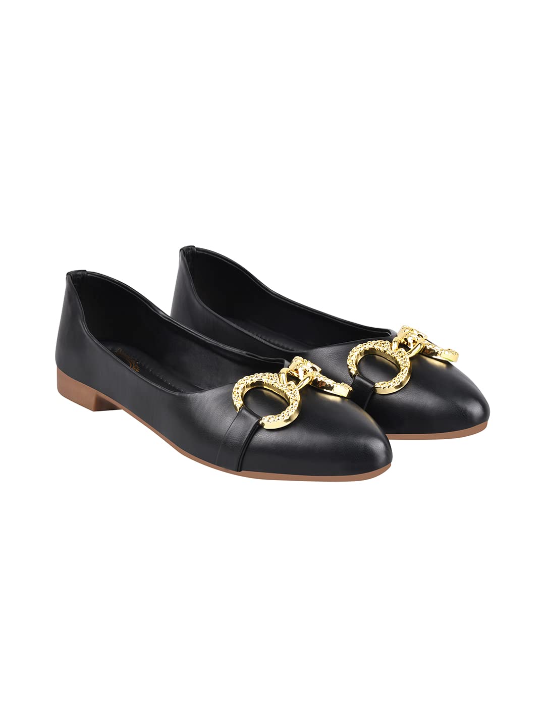 Shoetopia Women & Girls Pointed-Toe Chunky Chain-Link Ballerinas/Belly-286/Black/UK4 (B0BQF9V4Z3) Amazon Price History, Amazon Price Tracker