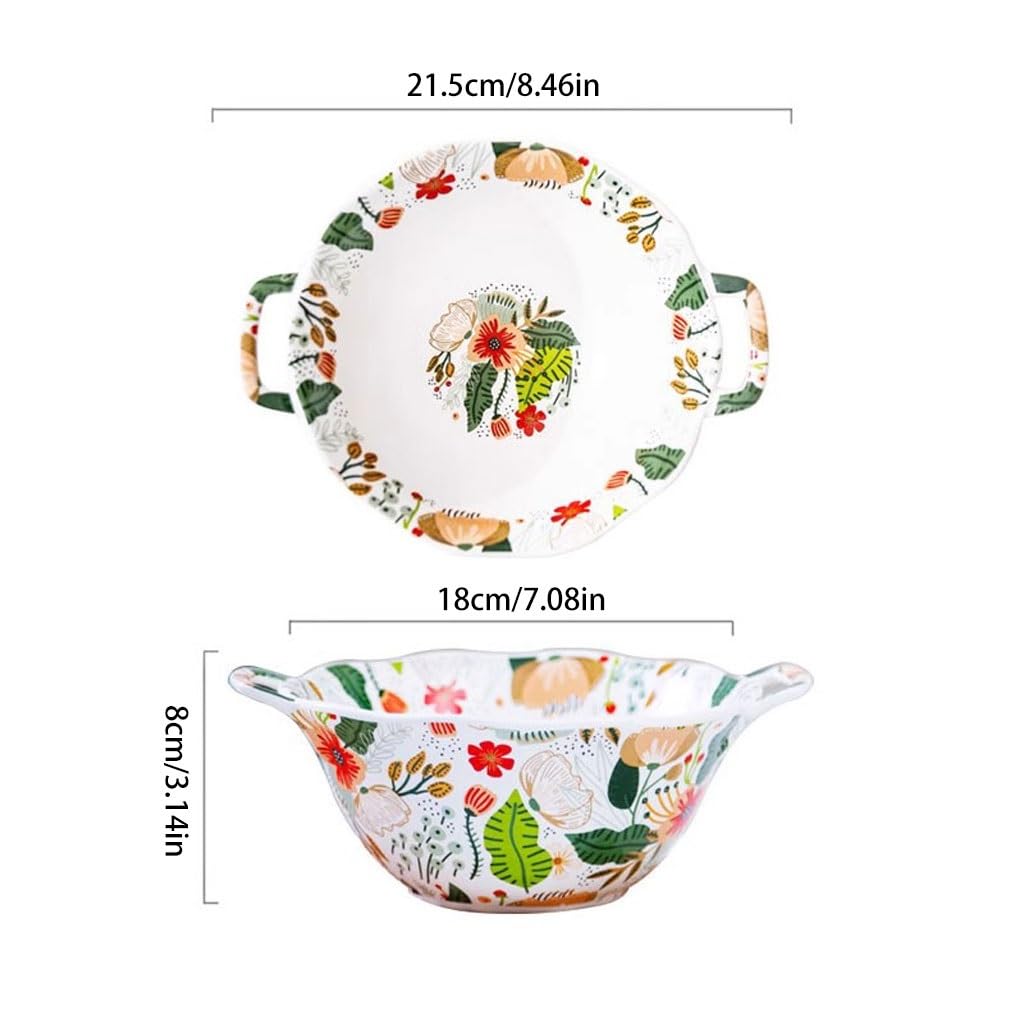 Miski na owoce domowe kolorowa chmura kwiat miska ceramiczna salon stolik kawowy miska na owoce restauracja podwójne ucho salaterka kosz na owoce i warzywa