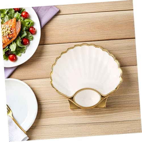 Plato de cerámica con forma de concha para sushi y snacks miniatura 7
