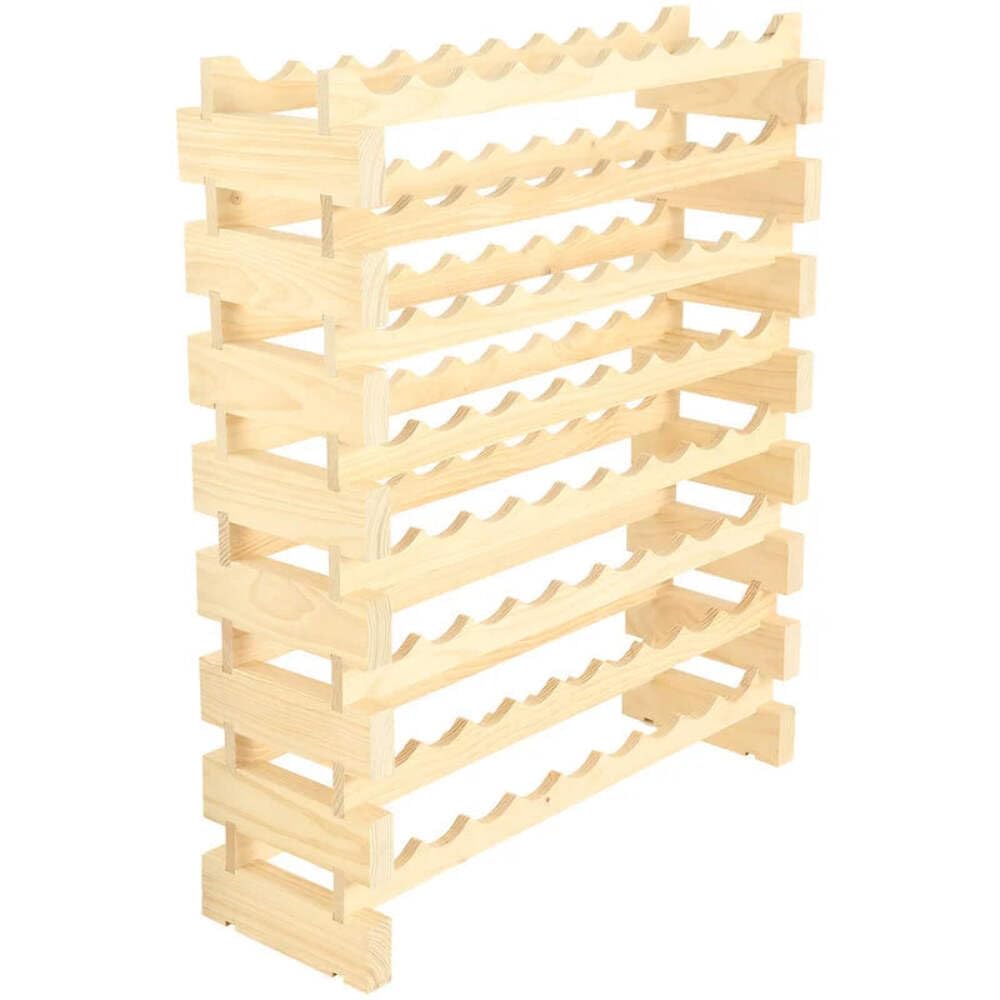 Modularack 72 Bottle Wine Rack (9 Wide) Natural Pine