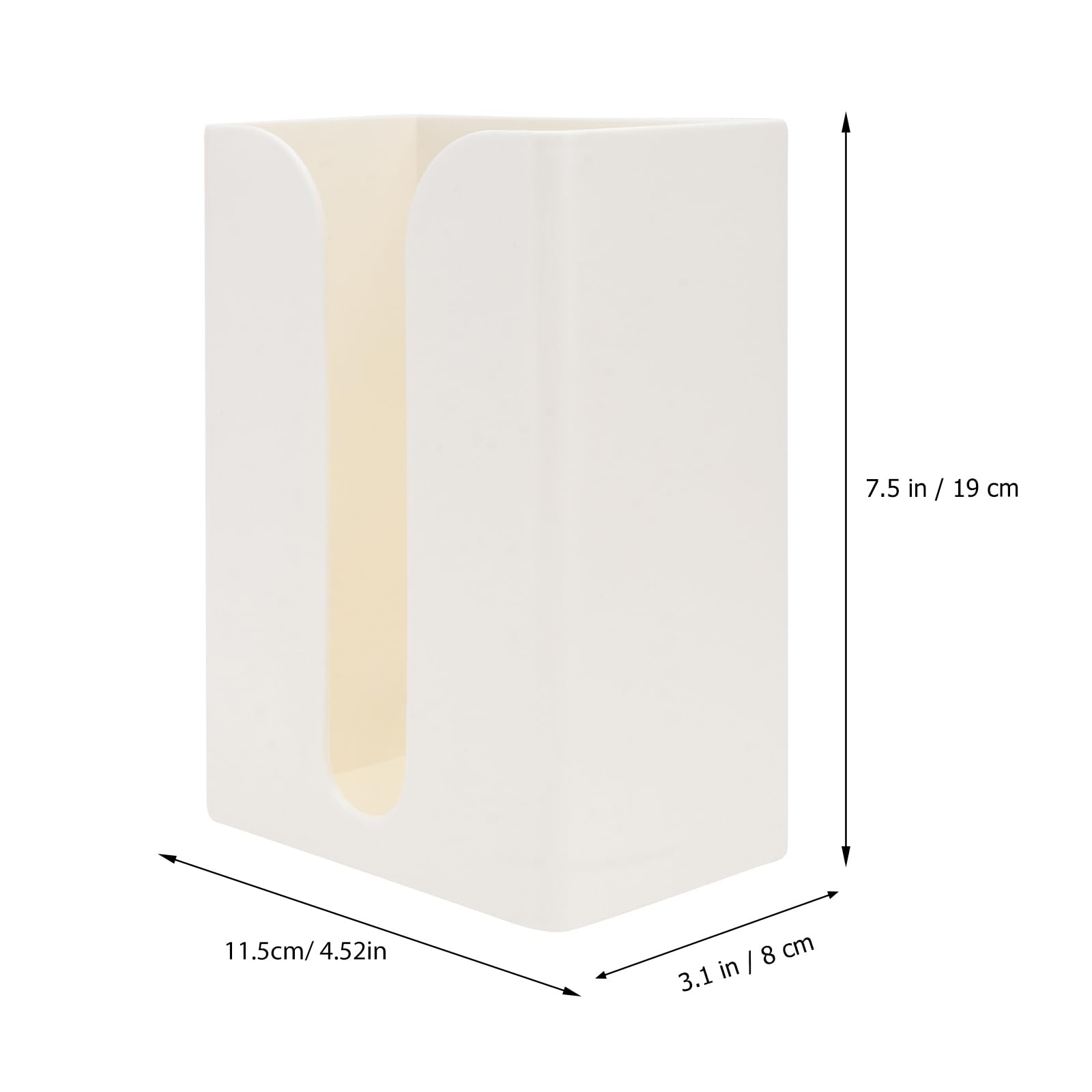 UPKOCH Wall Mounted Paper Towel Dispenser - White Plastic - 19 x 13.2 x 8.2 cm, 13.2*19cm - Image 3