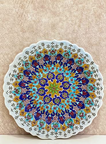 IstanbulArtWorkshop 12'' Decorative Wall Plate, Decorative Hanging Plate, Wall Decor Plate, Turkish Ceramic Plate, Ceramic Wall Plate, Turkish Wall Art
