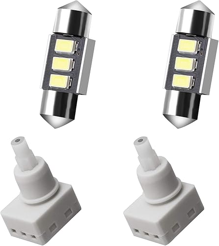 Miniatura 7 de HERCOO Kit de lente de cubierta de luz de cúpula de techo con interruptor de lámpara de cúpula interior de techo, bombilla LED compatible con Honda