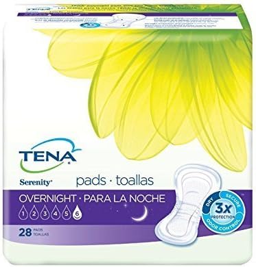 TENA Serenity Overnight - Almohadillas definitivas, 28 unidades, paquete de 3