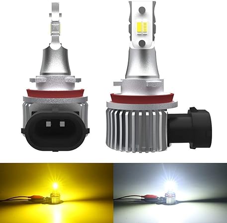 Amazon Bordan H8 H11 Ledフォグランプ 2色切り替え H8 H11 H16 国産車 兼用 Led フォグランプ Dc12v 24v車用 24w 超高輝度 Csp社製チップ採用 Ledフォグライト イエロー 3000k ホワイト 6500k デフォルトホワイト 車用 Ledバルブ 2個セット フォグランプ 車 バイク