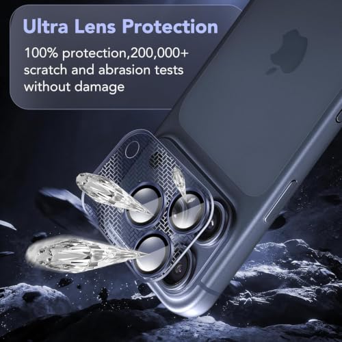 Image of Camera Lens Protector Combo for iPhone 17 Pro Blue HD Clear 9H Tempered Glass Heavy Duty Camera Protector Scratch Resistant Camera Armor Ring Case Friendly Waterproof Camera Guard