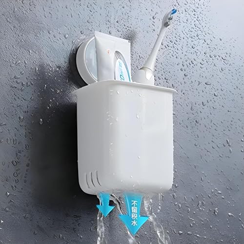 Image of STEFFAN Toothbrush Holders for Bathroom - Durable and Sturdy Brush Holder, Multipurpose Brush Holder for Bathroom Wall - Perfect for Home Use (White Pack of 1)