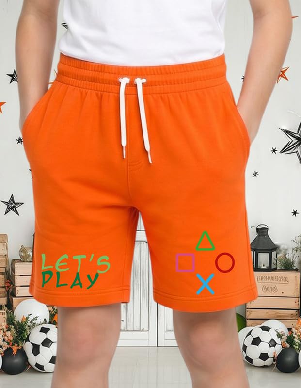 Image of Nusyl Solid & Printed Cotton Blend Shorts for Boys | Comfortable Casual Shorts | Soft Breathable Fabric with Elastic Waistband | Relaxed Fit | 2-16 Years | Multiple Colors