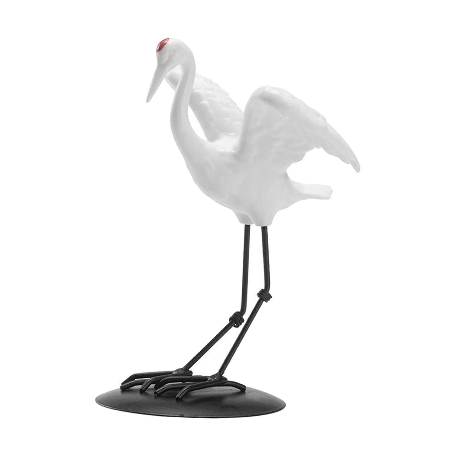 PIXZCSA Crane for Creative Sculptures Elegant Ceramic Crafts Home Decoration Accessories White Crane Decorations. Miniature Toys