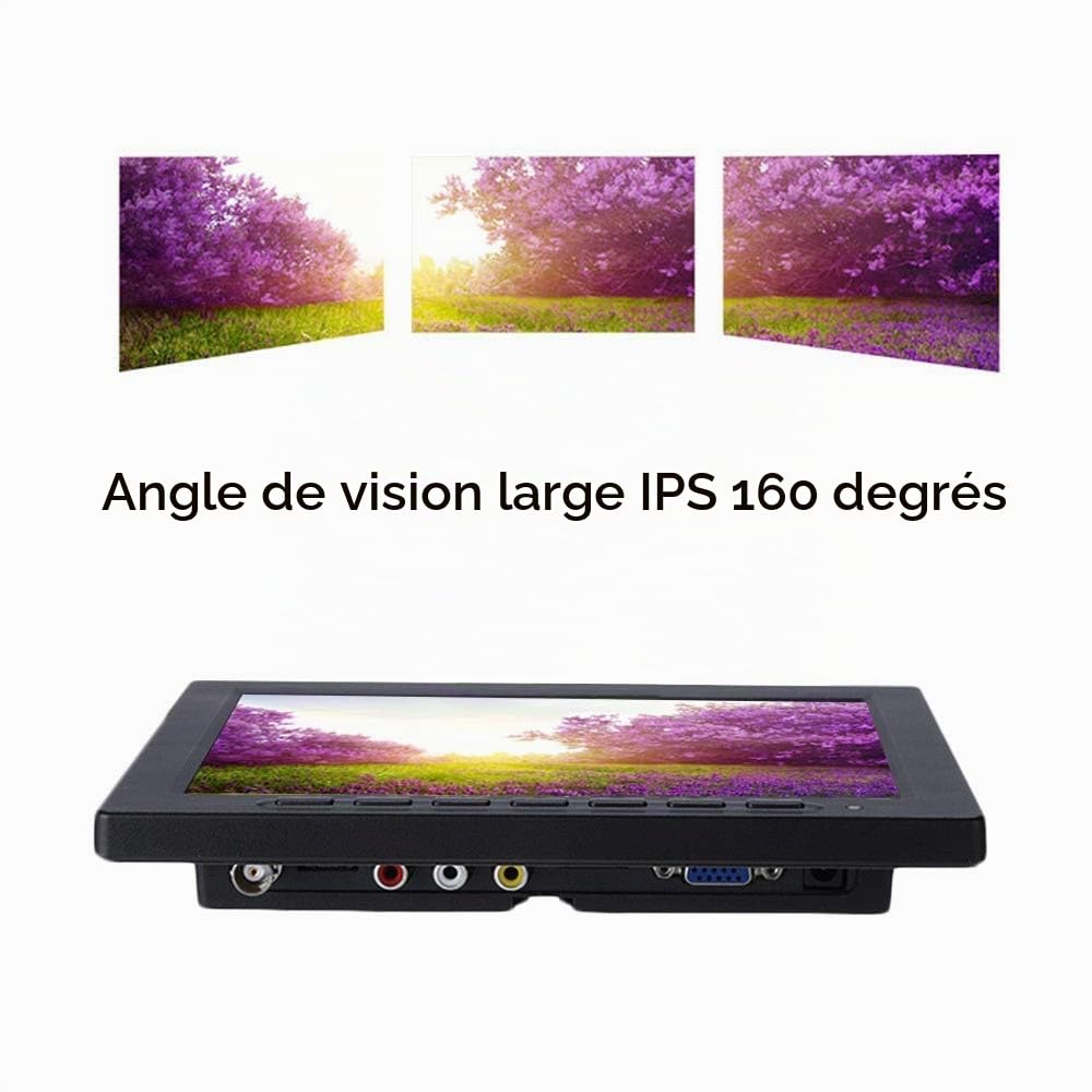 8 pouces Portable LCD Moniteur de sécurité 1024x768 Résolution Affichage HD Couleur Écran Vidéo Soutien USB AV BNC HDMI Entrée VGA BNC pour PC CCTV