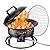 19? Outdoor Portable Propane Fire Pit with Grill Grate, Cover&Carry Handle,Fireplace,60,000 BTU Propane Firepit,Portable Gas Fire Pit for Outside Patio, Backyard, Camping,RV, Smokeless Gas Firebowl