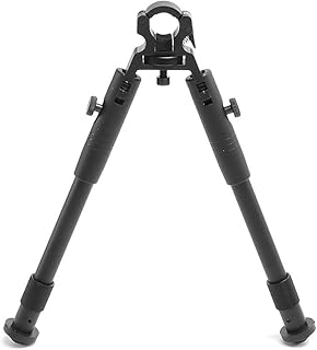Nabila Clamp-on Bipod for Rifles/Gun Holders 6-9 inch Folding Hard Bipod Adjustable Height Rubber Feet Metal Universal Mount - BESTSCOPE