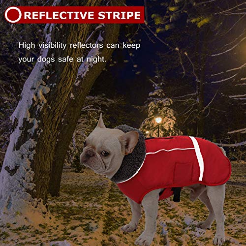 Image of QBLEEV Warm Dog Coat, Reflective Dog Jacket, Waterproof Dogs Winter Coat