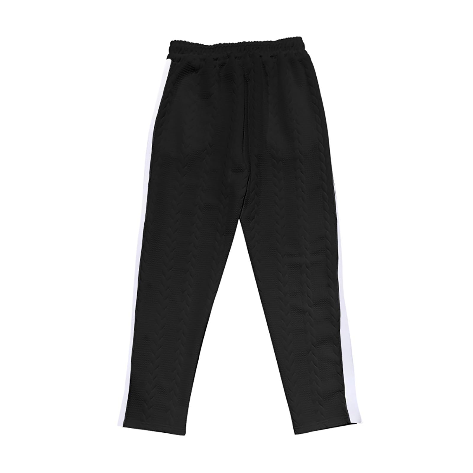 Generisch Pantalones de chándal para hombre, patchwork, jacquard, pantalones de chándal para hombre, pantalones de deporte, cintura elástica, pantalones de correr, pantalones de ocio, pantalones de