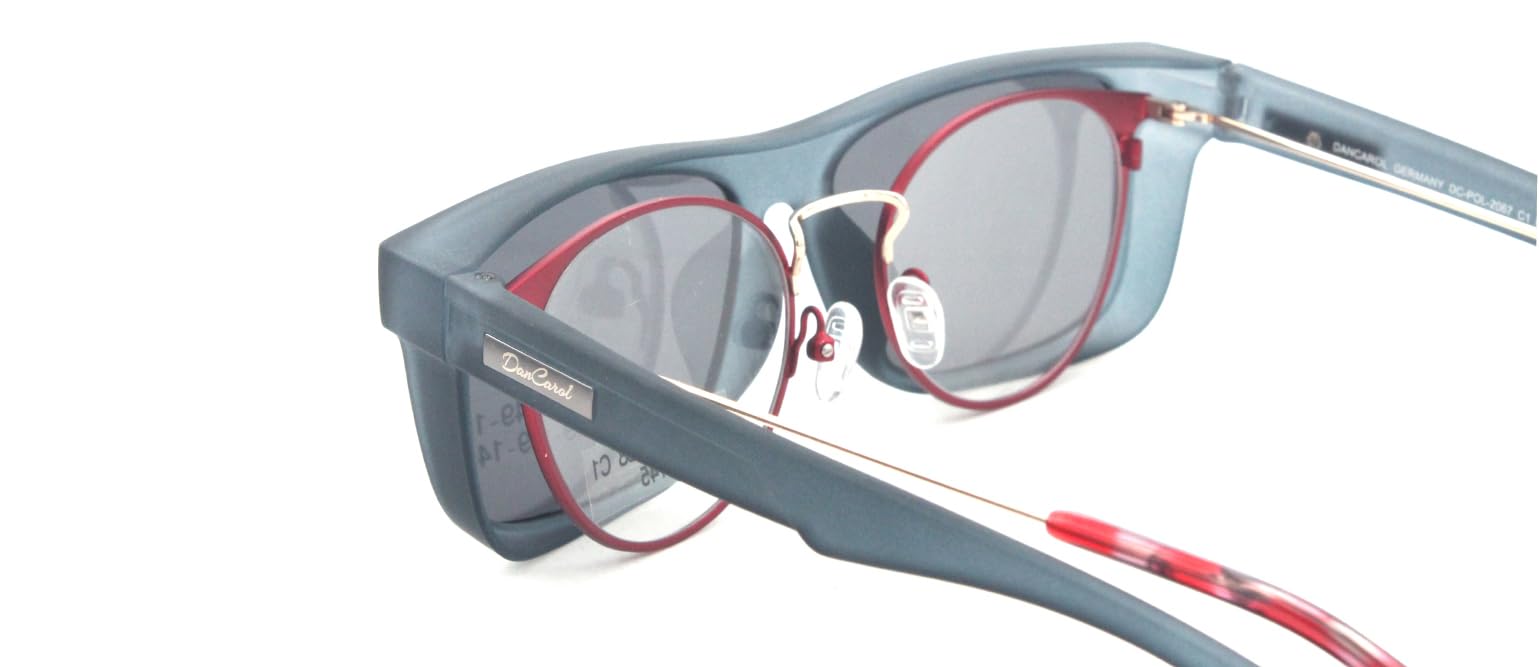DanCarol DC-POL-2067- HI-C1 szare okulary ochronne, idealne dla osób noszących okulary, z polaryzacyjnymi soczewkami