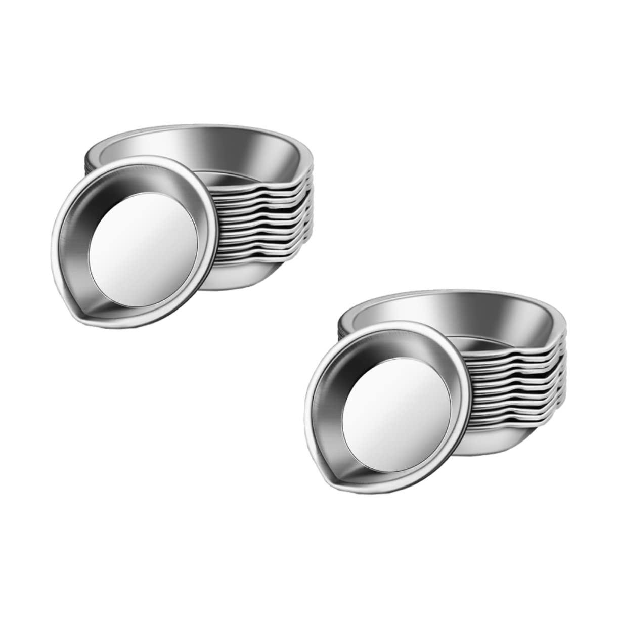 MUELODSIC 2sets Palette Set Stainless Trays Paint Palette Paint Mixing Home Decor Painting Portable Palette Pigment Tray Drawing Paint Tray Color Mixing Tray Paint Plate Art Tray 24pcs*2