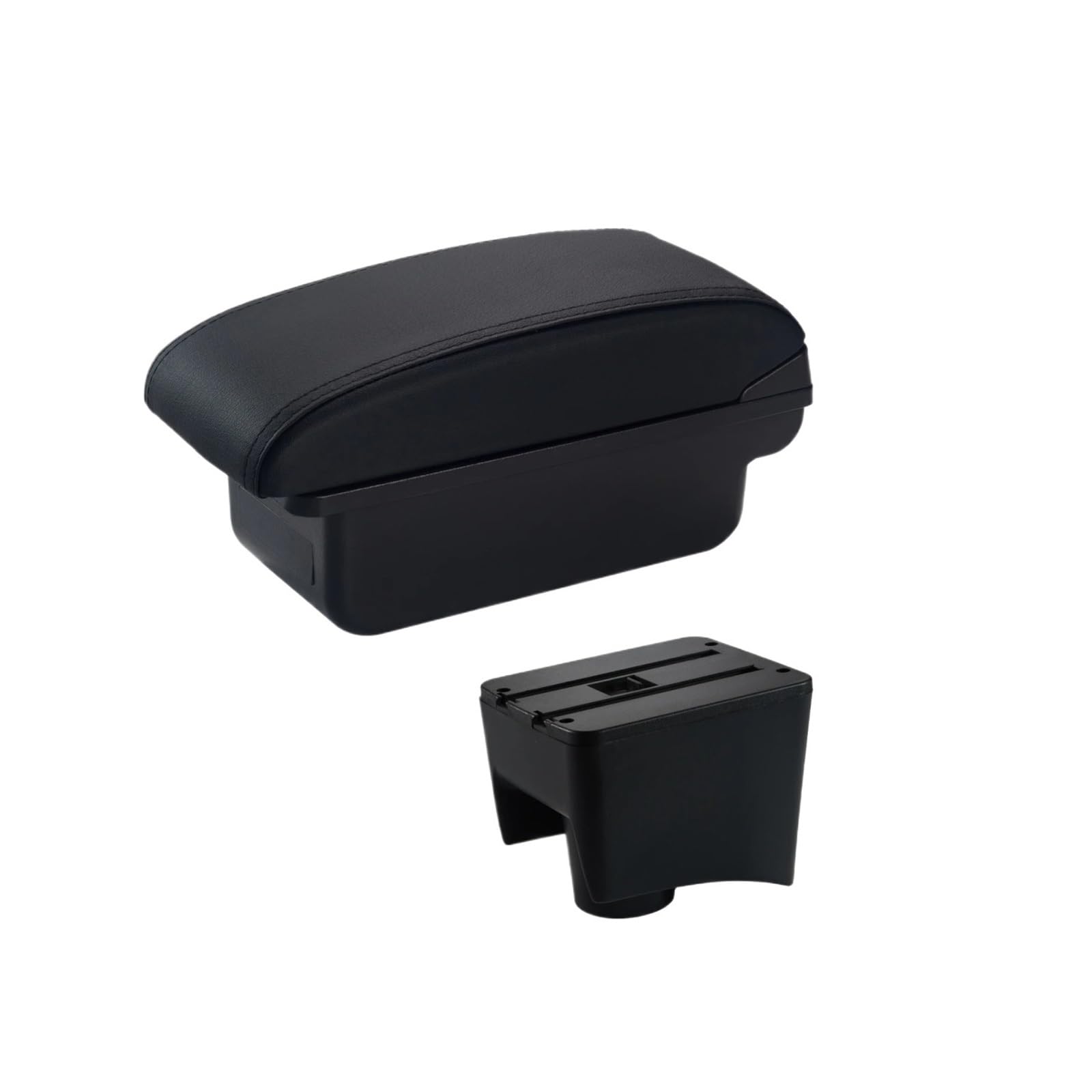 UMDJJU For VW For POLO For Mk5 6R For Vento 2010-2018 Armrest Car Box Storage Retrofit Interior Accessories Car Centre Console Armrest Box(A2 Black Line No USB)
