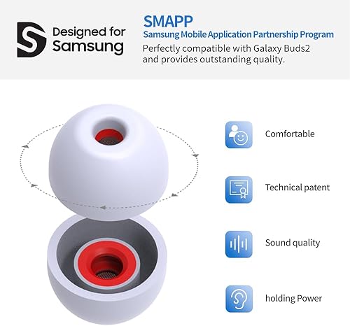 Miniatura 2 de Galaxy Buds2 EartipsBuds FE Eartips Compatible para Samsung Galaxy Buds2 y Buds FE
