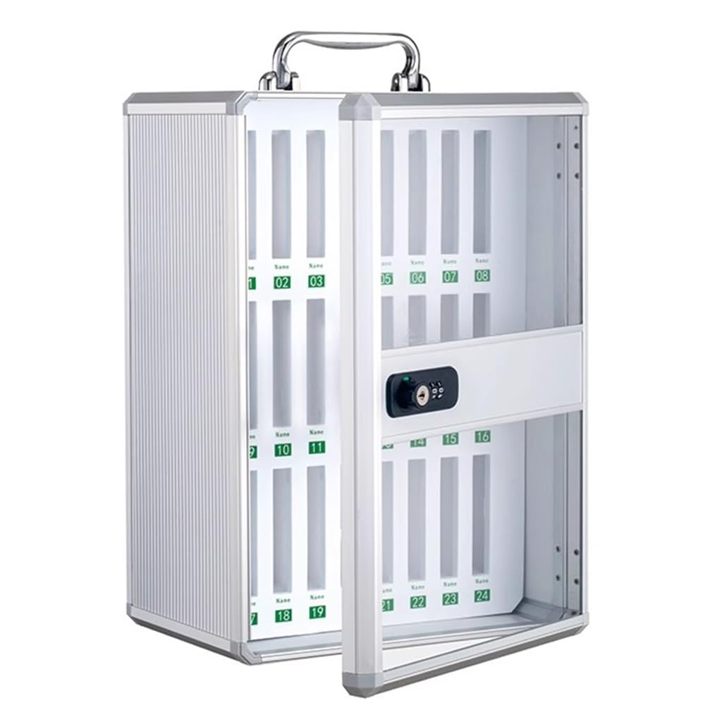 Secure 24-Cell Phone Sto Locker con serratura a combinazione, ideale per classe, ufficio ed esame, cassetta di sicurezza con chiave per telefono cellulare sicuro Sto e nizat