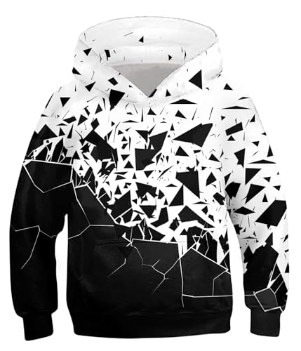 Image of TUONROAD Boys Hoodies 3D Graphic Sweatshirt Lightweight Pullover 6-16T cool