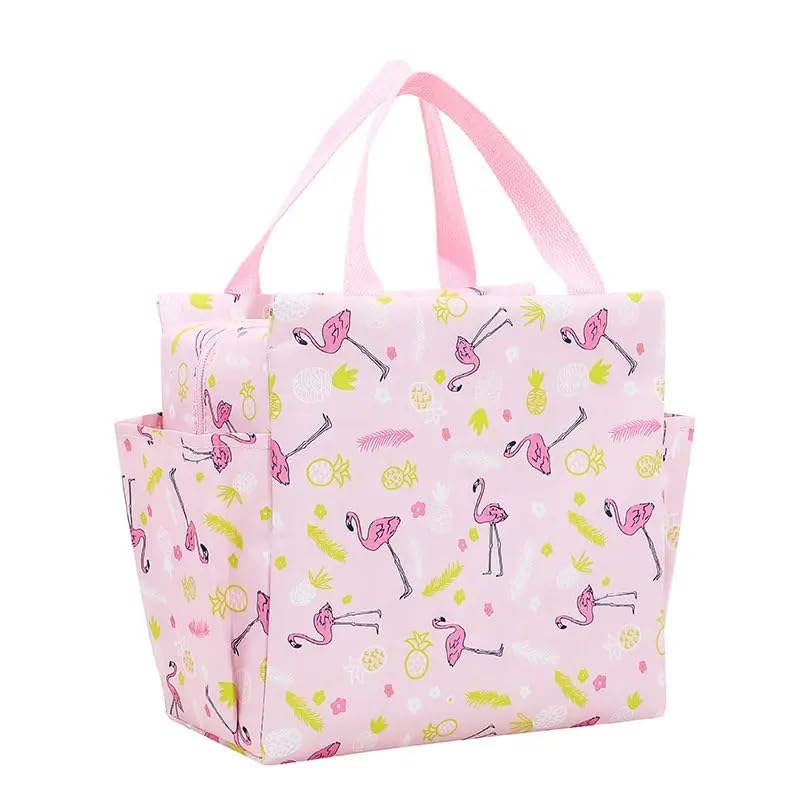 Nightstar Thermal Insulated Travel Lunch Bags Small for Women Work, Student Kids to School Leak-Proof Hot Cold Lunch Bag Reusable Tote Bag with Aluminium Inner Foil (1 Pc)(Pink Flamingo) (B0CGRQFFXS) Amazon Price History, Amazon Price Tracker