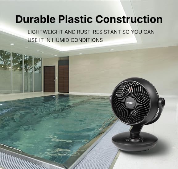 Ventilador de escritorio para dormitorio con control remoto, ventilador de mesa ultra silencioso de 25 dB, refrigeración de alta velocidad para oficina. 3 modos, 8 velocidades, temporizador de 8