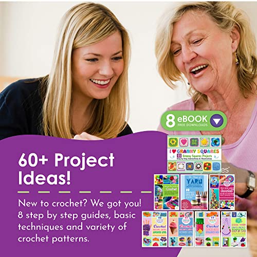 Mira Handcrafts 769194525316 Crochet Set For Beginners - 1,312 Yards Of Multipack Premium Acrylic Yarn thumb #5