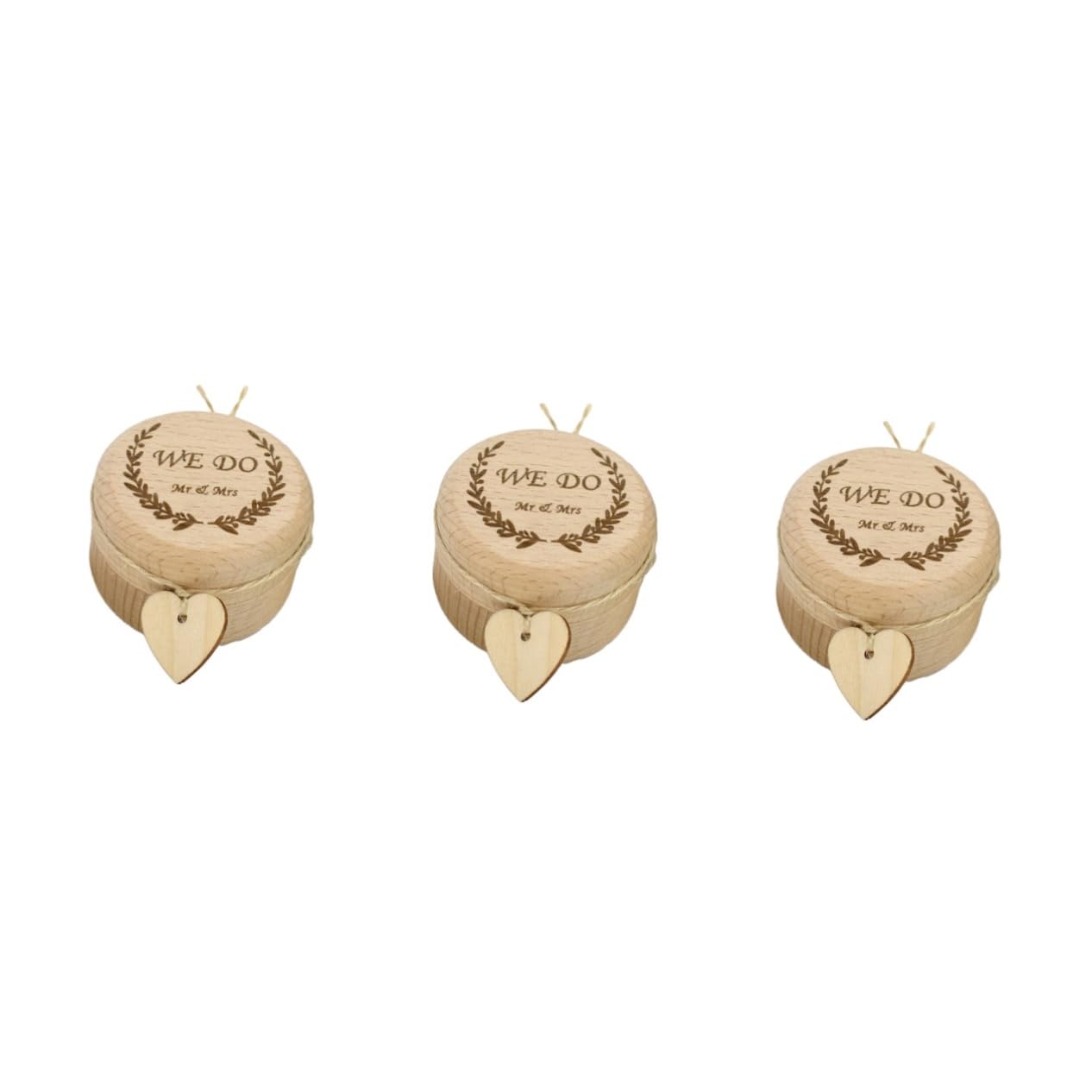 Cabilock 3 Piezas Anillos Antiguos Sostenedor Del Anillo Para La Ceremonia De Boda Decoración De Boda Decoración Boda Propuesta Bambú De Madera