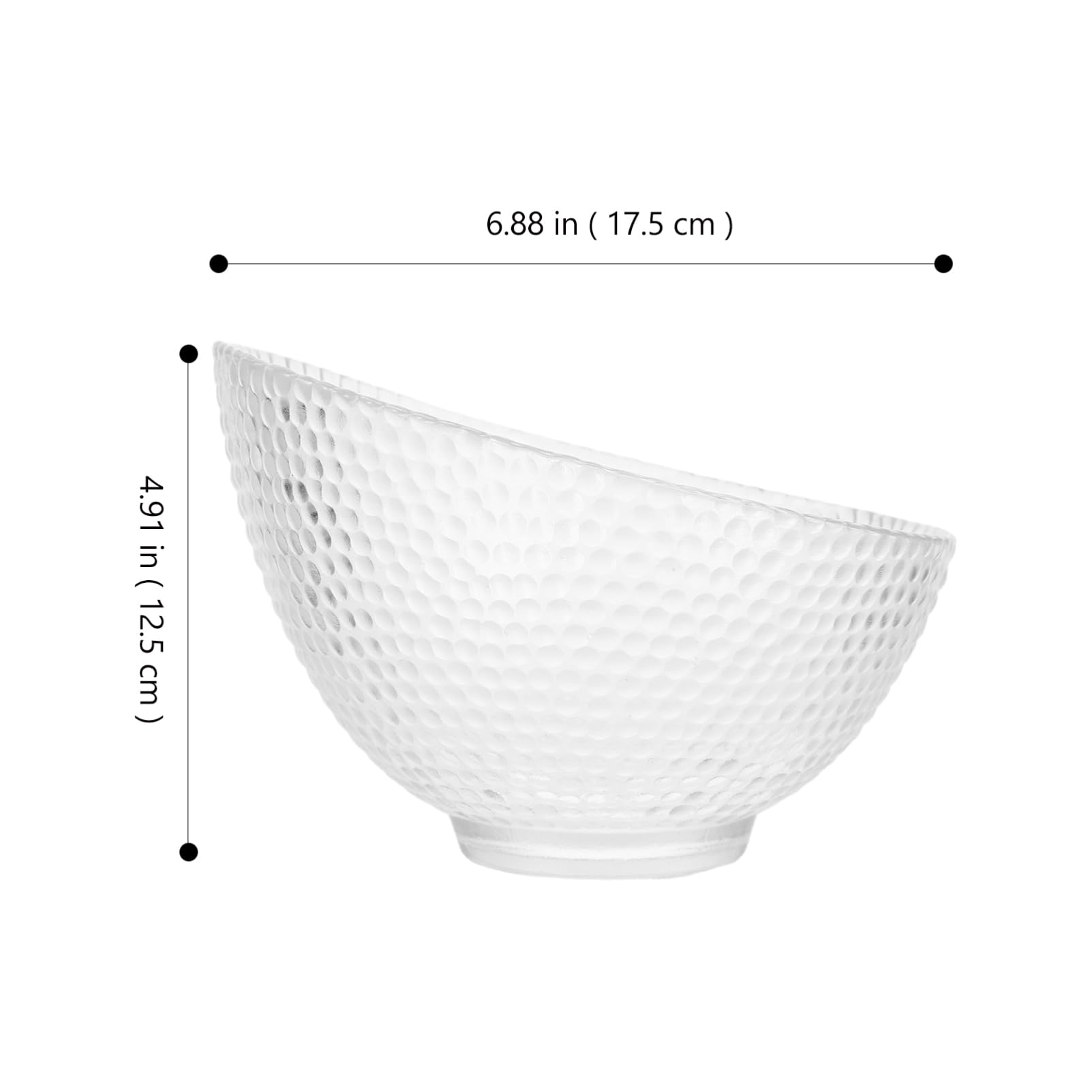 SOLUSTRE Bol De Creativo con Borde Biselado para Ensalada y Postre Recipiente Transparente para Frutas y Cocina Cuenco Duradero y Fácil De Limpiar Apto para Uso Doméstico y Restauración
