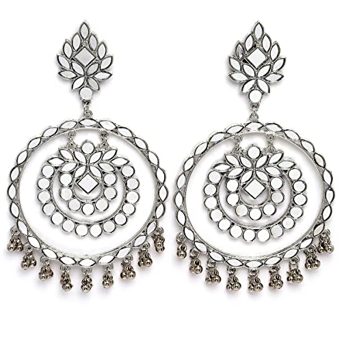 Image of Karatcart Red Stone Studded Gold Plated Drop Earrings for Women