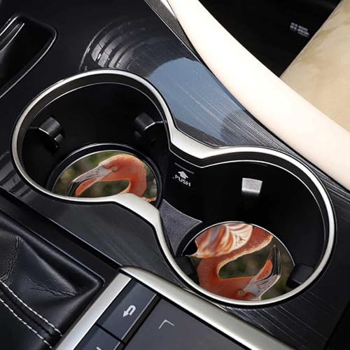 Portavasos para carro con diseño de flamenco, 2 piezas miniatura 7