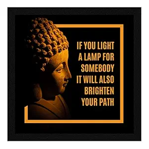ArtX Paper Motivational Quote If you Light a Lamp Wall Art Painting, Photo Frame Multicolor, Motivational, 13X13 in, Set of 1