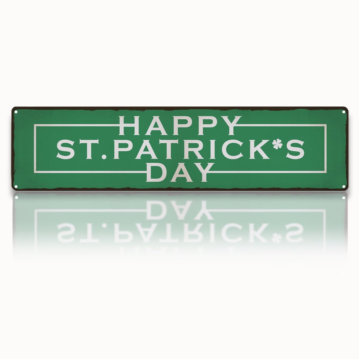 Vintage Metal Tin Sign Happy St. Patrick's Day Retro Street Sign, Rustic Wall Decor for Home, St. Patrick's Day, Man Cave, Garage, Kitchen, Office, Farmhouse, Patio, Garden, Porch, 4 * 16 inch