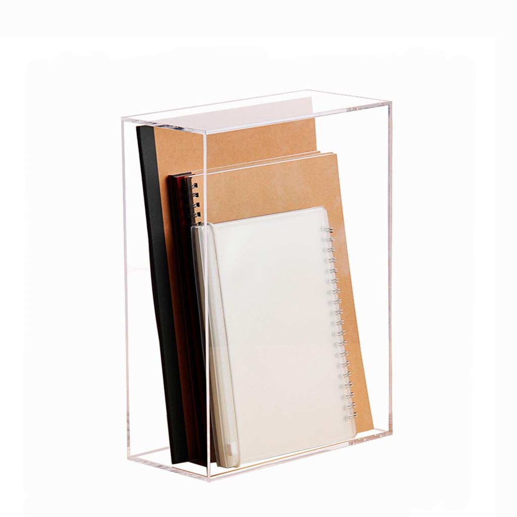 Caja de Almacenamiento de Escritorio Estante de Almacenamiento Transparente Caja de Almacenamiento de acrílico de Archivos A4 de Oficina multifunción