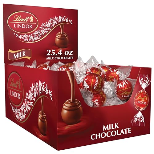 Lindt LINDOR Milk Chocolate Candy Truffles,...