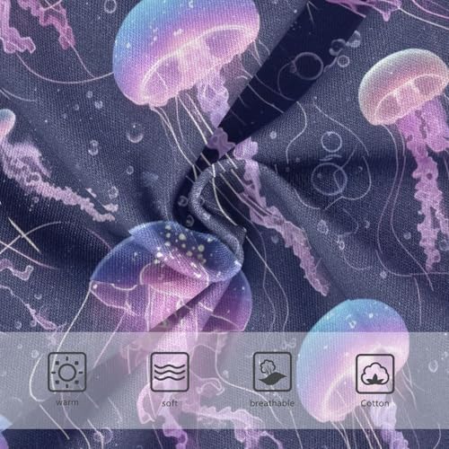 Wusikd Jellyfish Glowing Girls' Underwear Cotton Girls Briefs Soft Toddler Underwear 2T3