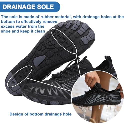 Barefoot Shoes Women Men - Breathable Wide Toe Non Slip Water Footwear Wear-Resistant Comfy Beach Shoes4