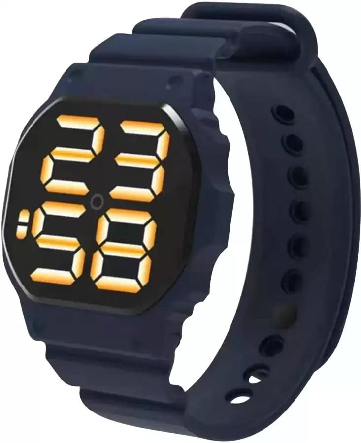 The Shopoholic Black Stylish LED Display Day and Date with Blue Belt Unisex Watch Digital Watch-for Boys & Girls (B09XHYHL45) Amazon Price History, Amazon Price Tracker