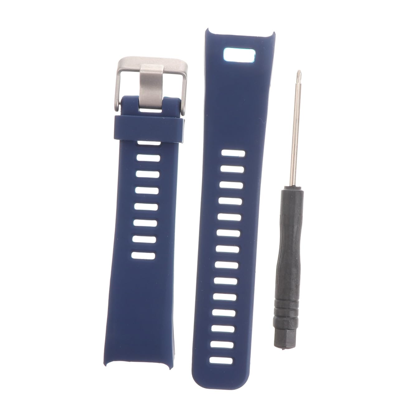 Silikon Uhrenarmband Kompatibel mit Vivosmart Hr Fitness Tracker Ersatzband in Blau mit Schnellverschluss und Flexiblem Design