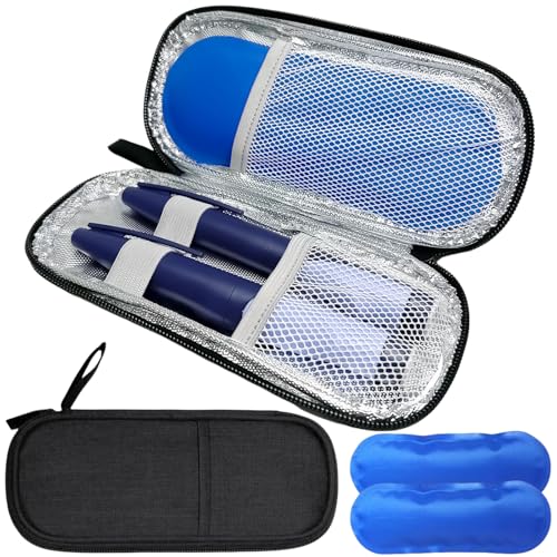 Bolsa Enfriadora para Insulina y Medicamentos - Estuche Aislado Portátil para Viajes Diabéticos con Refrigeración